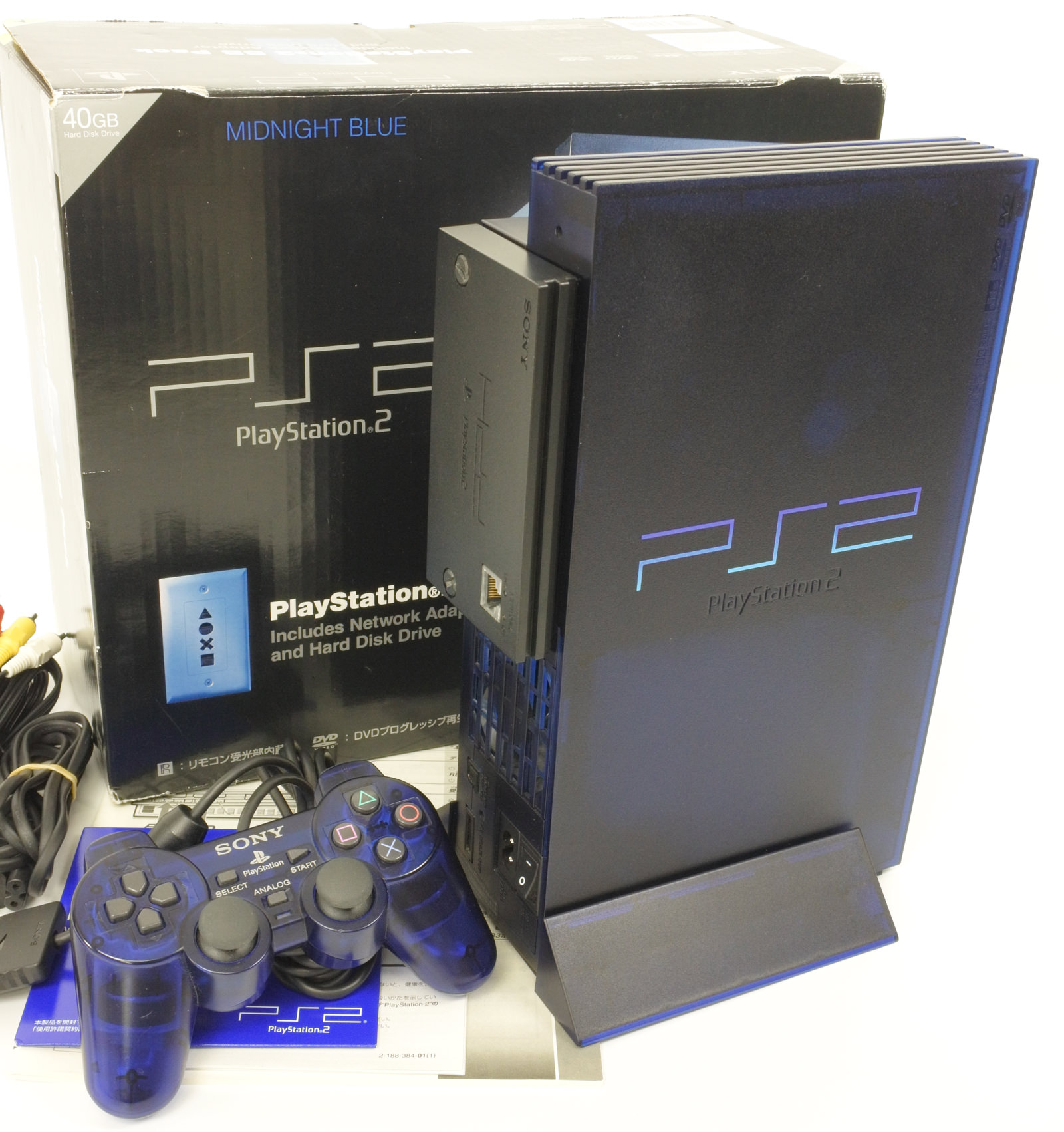 PS2 BB Pack Console System Midnight Blue AJ2770283 Tested Playstation