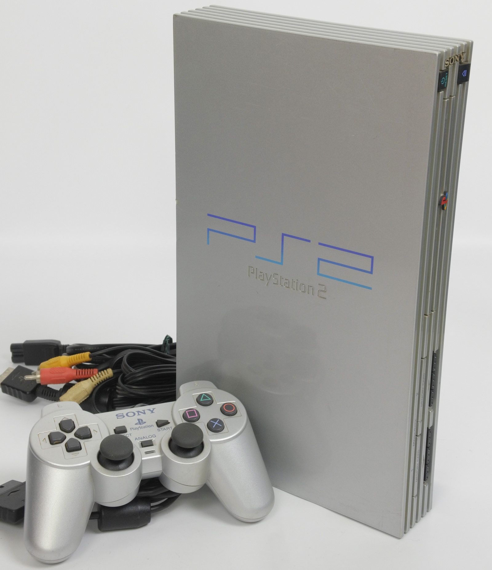 PS2 SILVER Console System SCPH 39000 Ref J5845782 Playstation 2 JAPAN