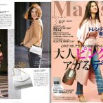 Launer London handbag is introduced in Marisol magazine.