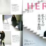 Launer London handbag is introduced in HERS magazine.