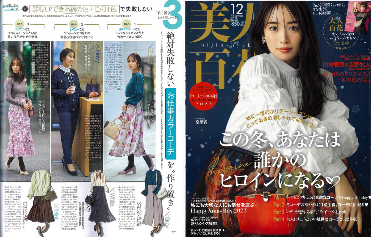 Launer London handbag is introduced in 『bizin hyakka』 magazine.
