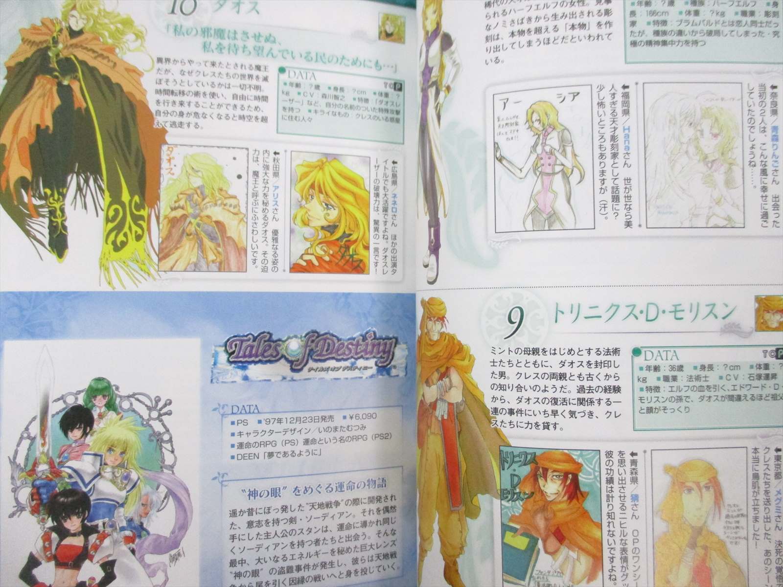 Tales Of Character Festa 10 Art Works Fan Book Ltd Phatasia Destiny Eternia Ebay