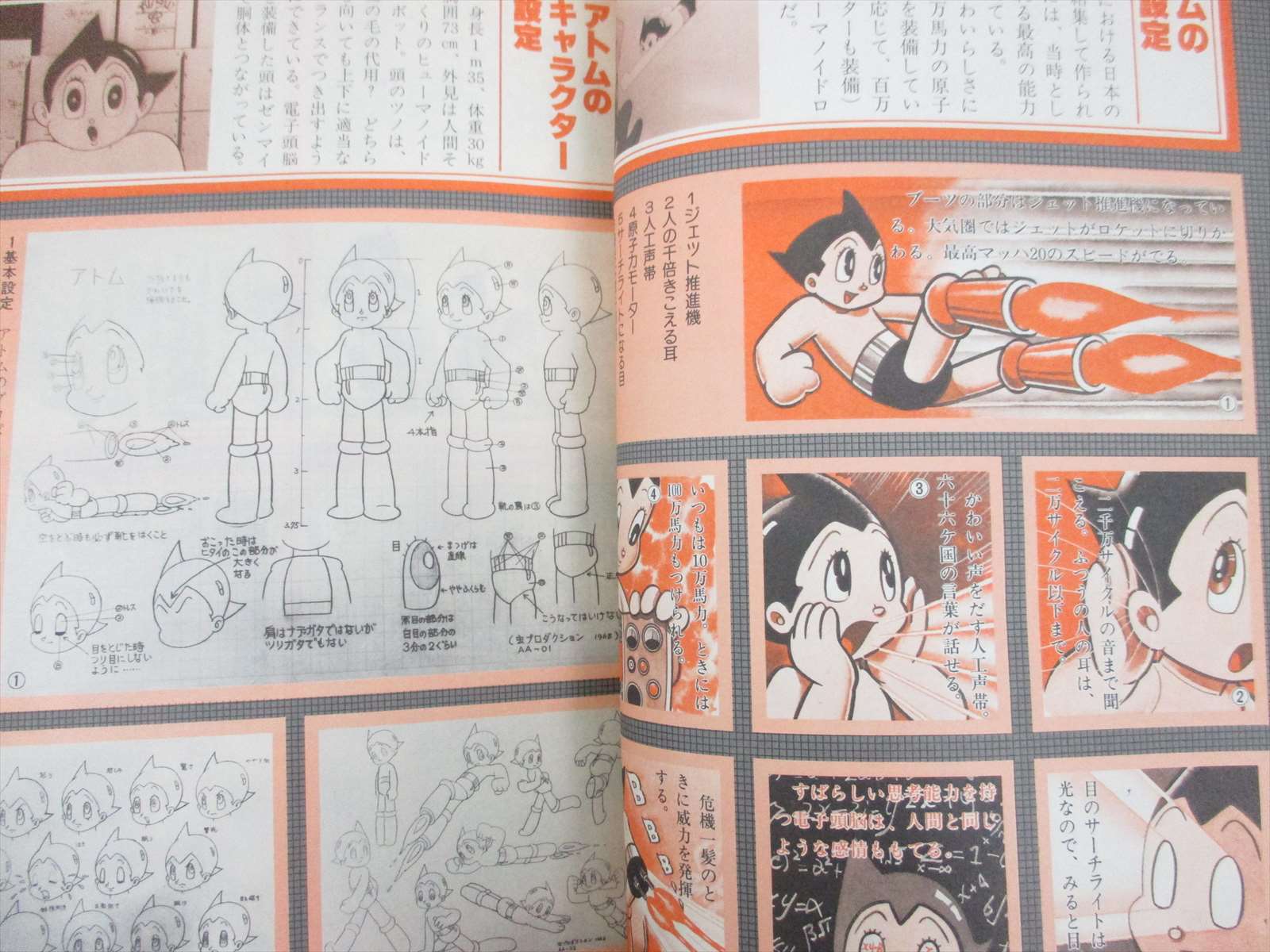 ATOM ASTRO BOY Mighty Art Works Fan Book w/Poster OSAMU TEZUKA 1987 TK