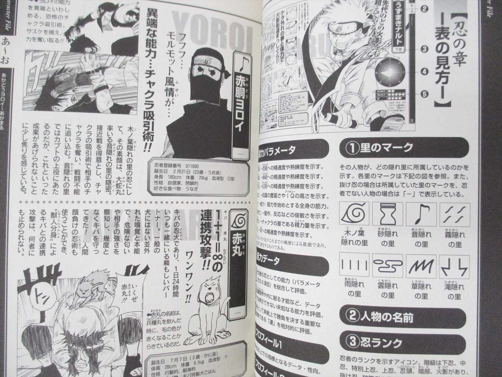 Naruto Character Official Data Book Rin No Sho Art Fan 02 Sh8x Ebay