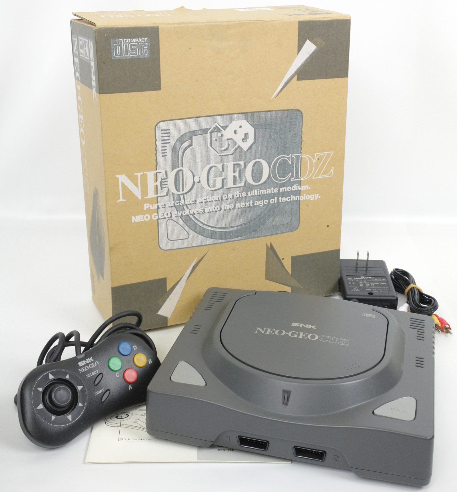 NEO GEO CDZ Console System Boxed CD-T02 Tested Neogeo SNK JAPAN Ref ...