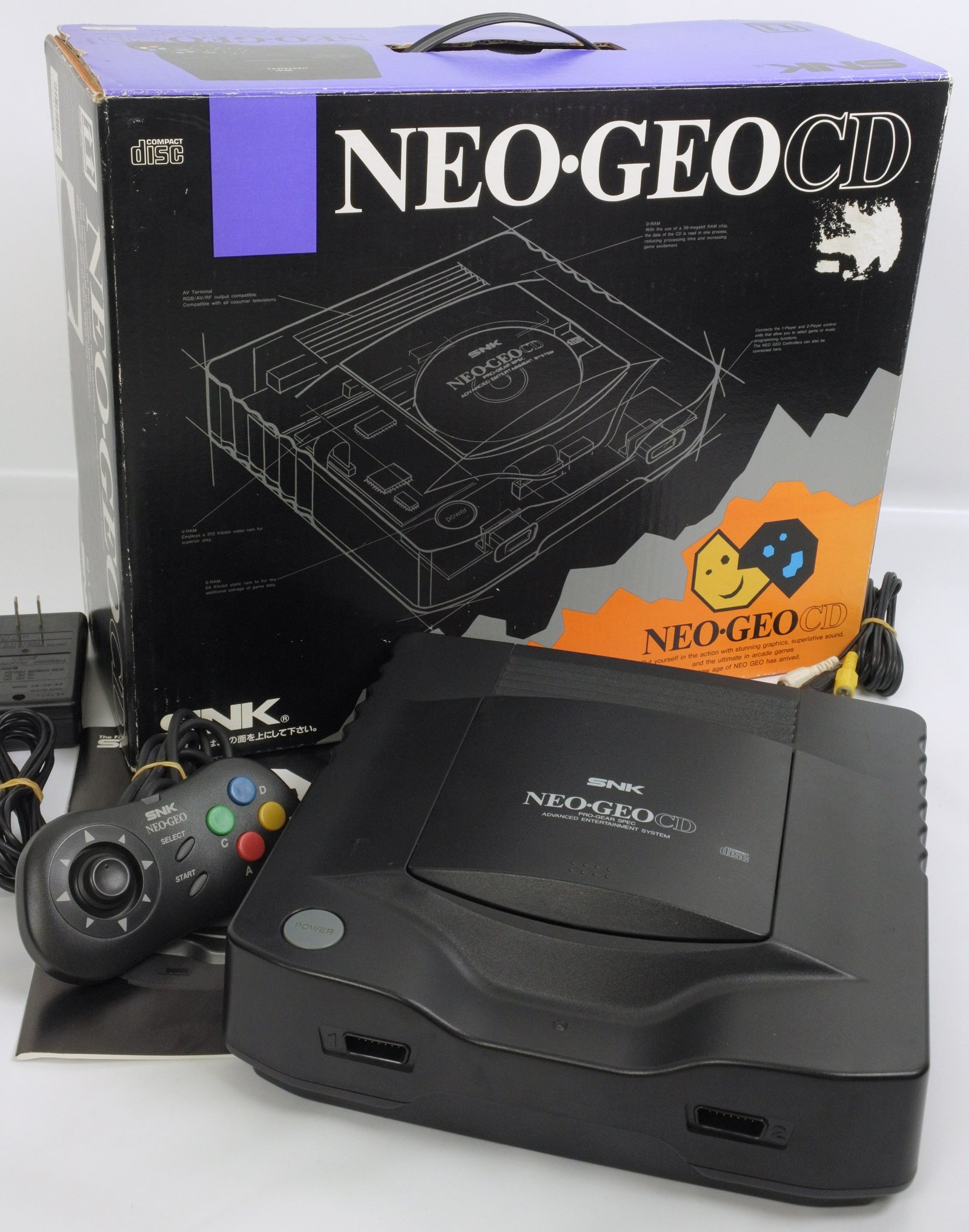 NEO GEO CD Console System Boxed Ref 0020046 SNK Tested 