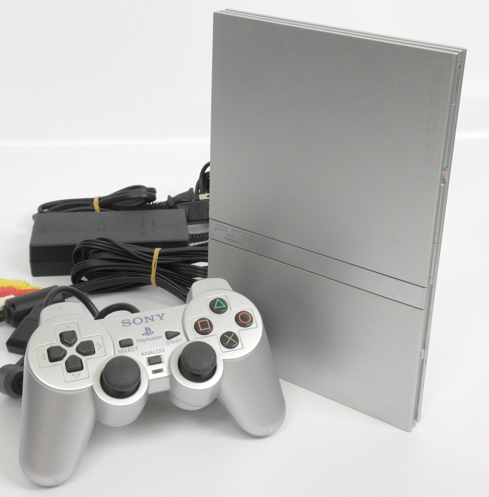 PS2 Slim Console System SCPH-77000 Satin Silver Playstation 2 NTSC-J ...