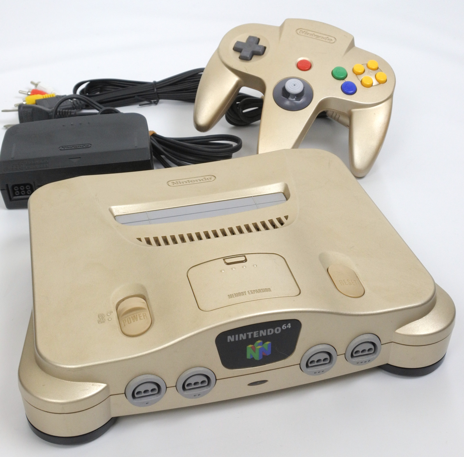 Nintendo 64 GOLD Console System Ref NUJ14944552 NUS-001 "NTSC J" Tested ...