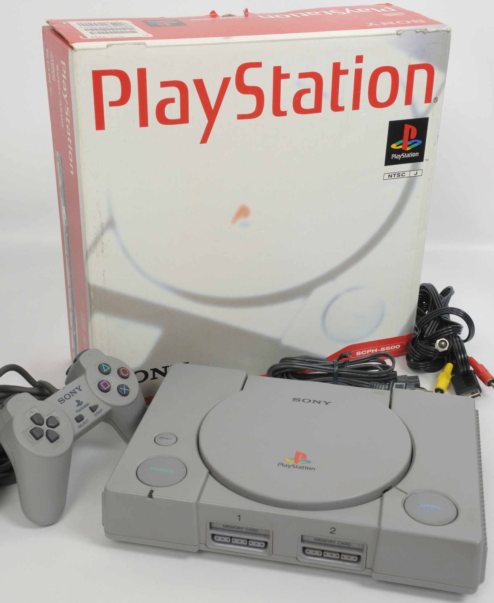 PS1 Playstation Console System Boxed SCPH-5500 A5623850 SONY Tested ...