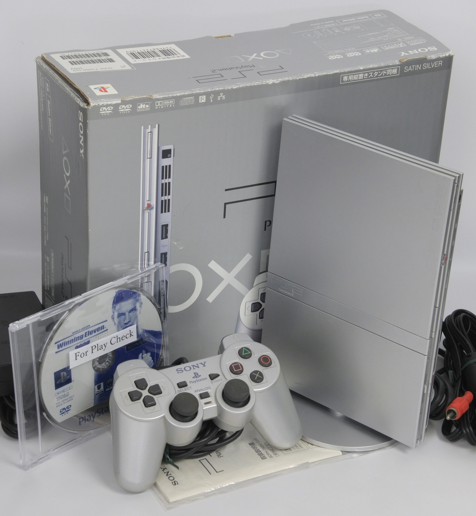 美品 SONY PS2 SCPH-77000 SS サテン シルバー 動作OK - ゲーム 