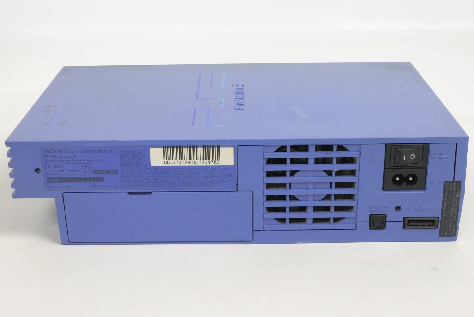 PS2 Console SCPH-39000 TB NTSC-J No Controller Toys Blue 